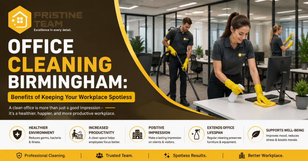 Office Cleaning Birmingham, UK: Benefits of Keeping Your Workplace Spotless